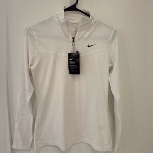 Nike White Quarter-Zip Pullover NWT